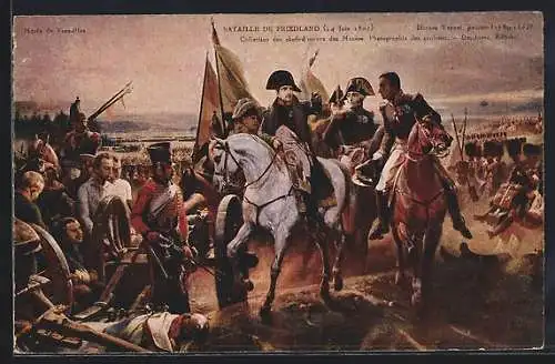 AK Musée de Versailles, Napoleon an der Schlacht bei Friedland 1807