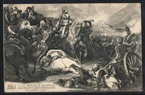 AK Napoleon in der Schlacht bei Rivoli im Januar 1797