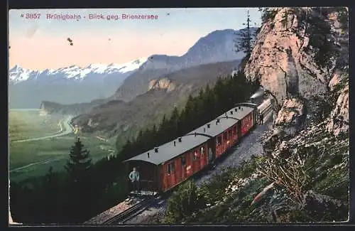 AK Blick auf die Brünigbahn, Bergbahn