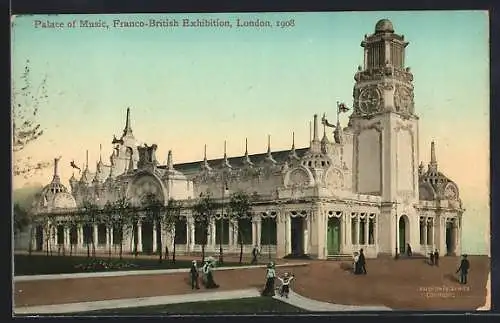 AK London, Franco-British Exhibition 1908, Palace of Music