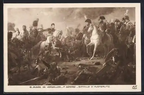 AK Napoleon, bataille d` Austerlitz