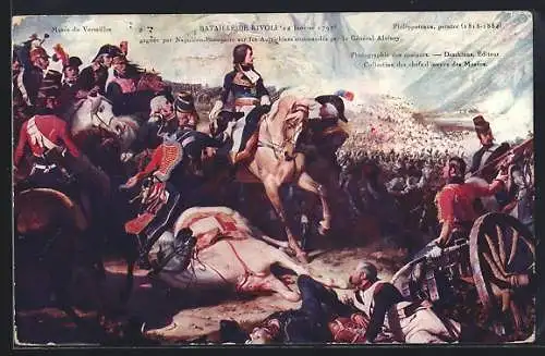 Künstler-AK Félix Philippoteaux: Bataille de Rivoli, Die Schlacht bei Rivoli, Napoléon Bonaparte, Musée de Versailles