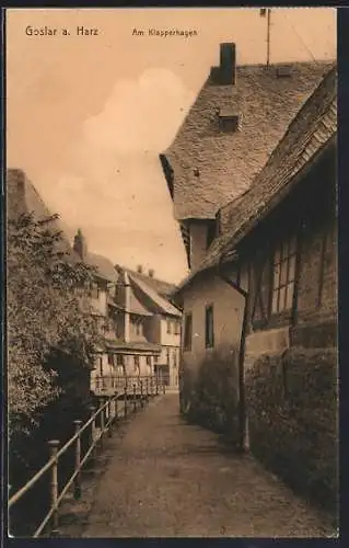 AK Goslar a. Harz, Strassenblick Am Klapperhagen