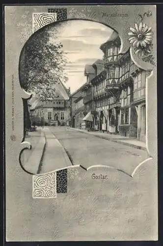 AK Goslar, Partie in der Marktstrasse