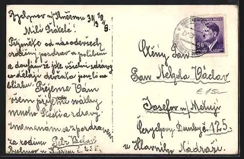 AK Rychnov n. Kn. / Reichenau, Okresní nemocnice, Krankenhaus, Ortspanorama