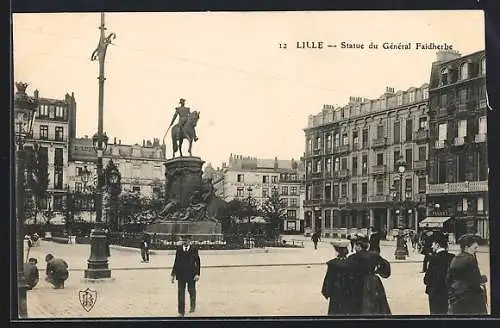 AK Lille, Statue du Général Faidherbe