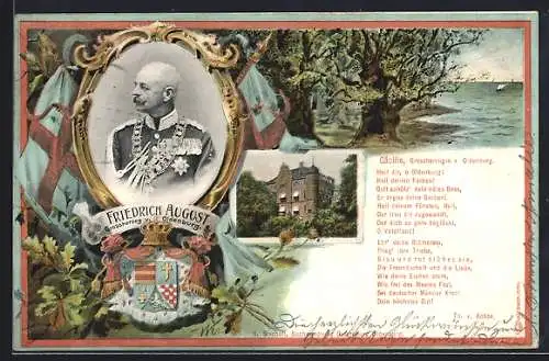 AK Oldenburg / O., Grossherzog Friedrich August von Oldenburg, Schloss