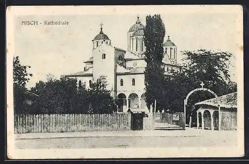 AK Nisch, Blick zur Kathedrale