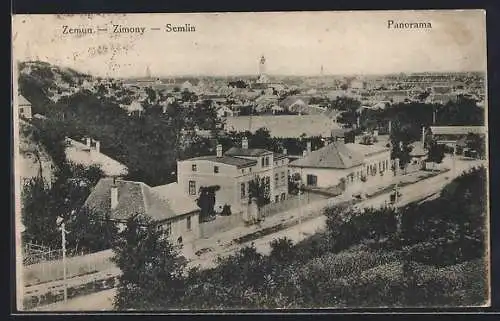 AK Zemun, Ortsansicht mit Kirchen