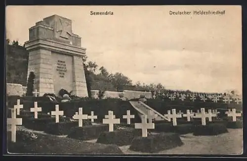 AK Semendria, Partie auf dem deutschen Heldenfriedhof