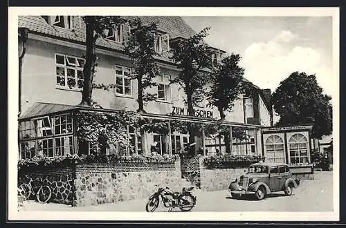 AK Plön i. Holst., Gasthaus zum Hirschen, Bes. G. Denny