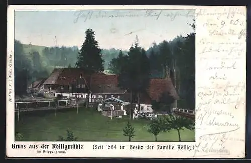 AK Krippen, Gruss aus der Rölligmühle