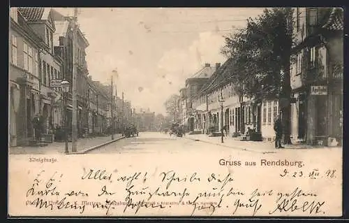 AK Rendsburg, Partie an der Königstrasse