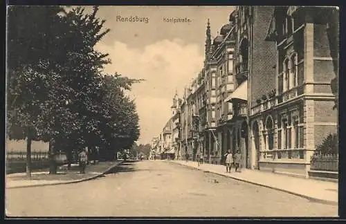 AK Rendsburg, Blick auf die Königstrasse