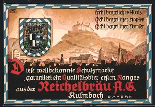 Künstler-AK Walter Berger: Kulmbach, Reichelbräu A. G.