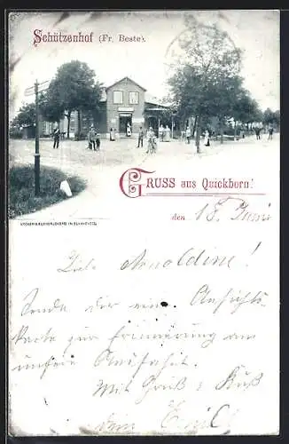 AK Quickborn / Holstein, Gasthaus Schützenhof v. Fr. Beste