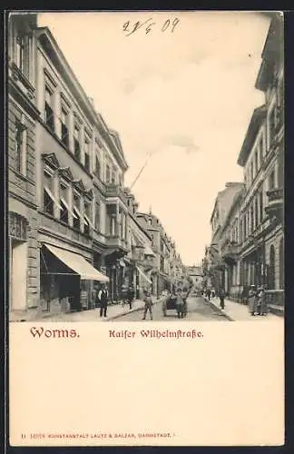 AK Worms, Kaiser Wilhelmstrasse