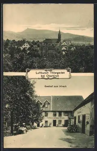 AK Thiergarten / Oberkirch, der Gasthof zum Hirsch, Panorama