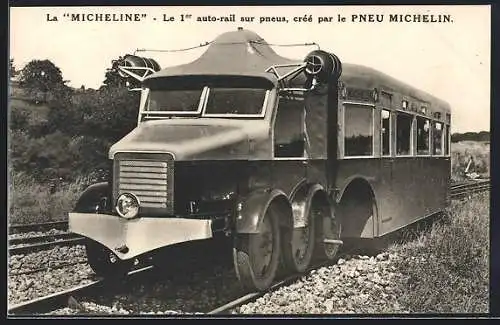 AK La Micheline, le 1er auto-rail sur pneus, cree par le Pneu Michelin