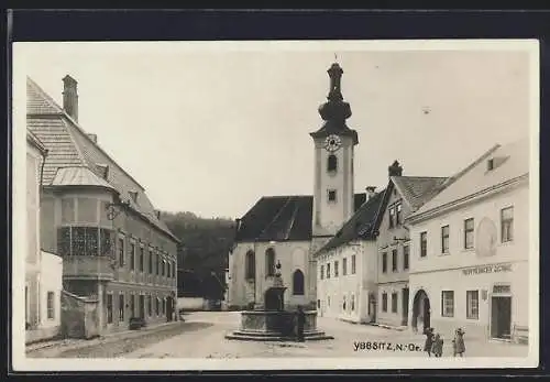 AK Ybbsitz /N.-Oe., Strassenpartie mit Gasthaus Philipp Pöchhacker