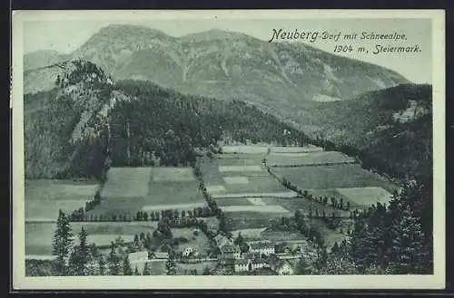 AK Neuberg /Mürz, Dorf mit Schneealpe