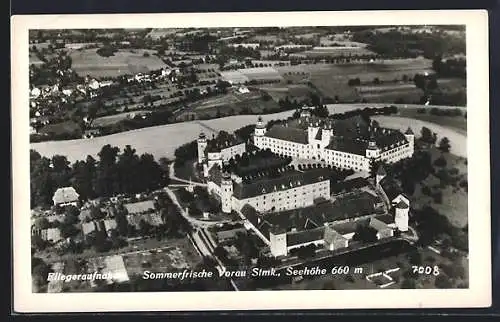 AK Vorau /Stmk., Panorama mit Stift, Fliegeraufnahme