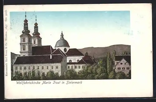 AK Maria Trost, Blick auf die Wallfahrtskirche