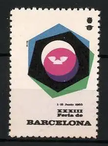 Reklamemarke Barcelona, XXXIII Feria de Barcelona 1965, geometrisches Symbol