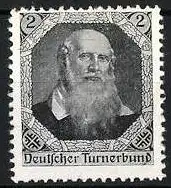 Reklamemarke Deutscher Turnerbund, Porträt Turnvater Friedrich-Ludwig Jahn