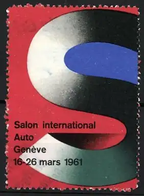 Reklamemarke Genf, Salon international Auto, Buchstabe S, 1961