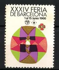 Reklamemarke Barcelona, XXXIV Feria de Barcelona 1966, geometrisches Muster