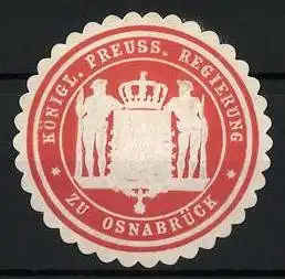 Reklamemarke Osnabrück, Königl. Preuss. Regierung, Wappen und Krone