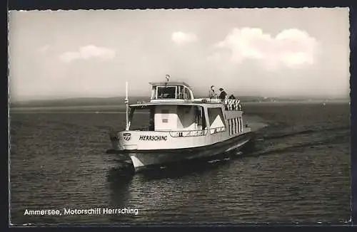 AK Motorschiff Herrsching auf dem Ammersee