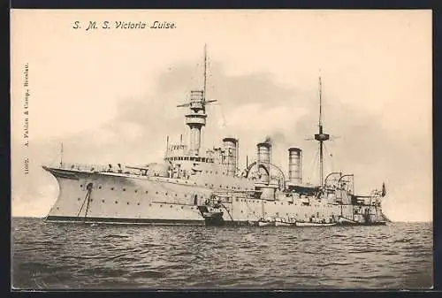 AK Kriegsschiff SMS Victoria Luise auf hoher See