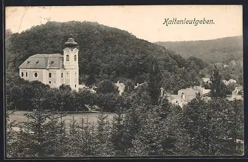 AK Kaltenleutgeben, Teilansicht mit Kirche