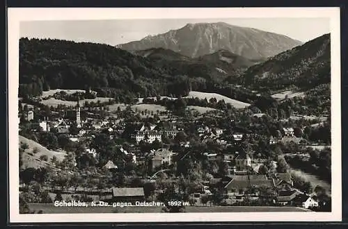 AK Scheibbs /N.-Do., Teilansicht gegen Oetscher