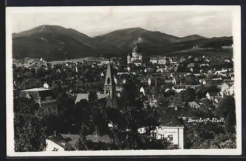 AK Berndorf-Stadt, Teilansicht mit Kirche