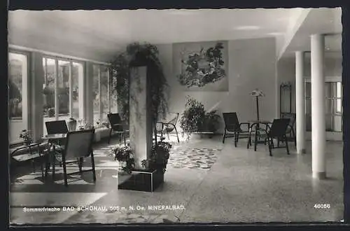 AK Bad Schönau /N. Oe., Mineralbad, Innenansicht