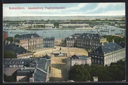 AK Kobenhavn, Amalienborg, Fugleperspektiv