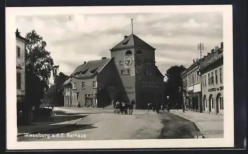 AK Wieselburg a. d. E., Strassenpartie am Rathaus