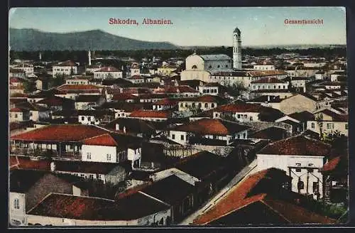 AK Shkodra, Ortsansicht aus der Vogelschau