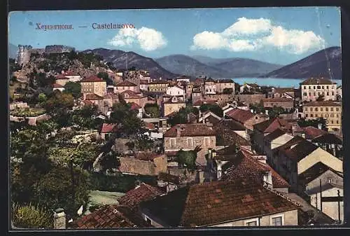 AK Herceg Novi / Castelnuovo, Gesamtansicht aus der Vogelschau