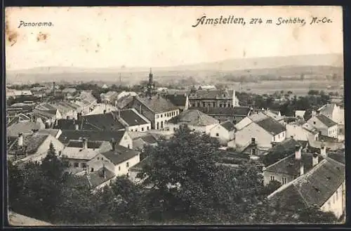 AK Amstetten, Panoramablick über den Ort