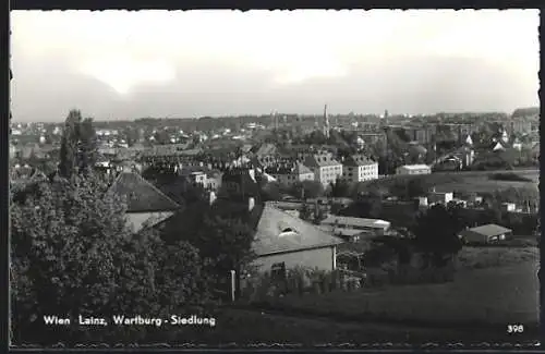 AK Wien, Lainz, Wartburg-Siedlung von einem Hang aus