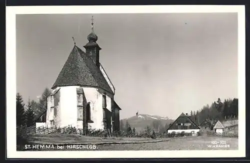 AK Hirschegg, St. Hemma, Ortsansicht mit Kirche