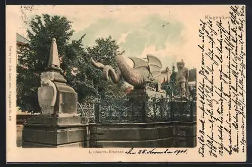 AK Klagenfurt, Der Lindwurm-Brunnen