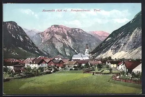 AK Nassereith, Ortsansicht an der Fernpassstrasse