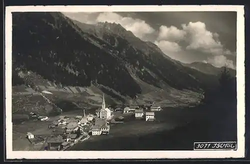 AK Ischgl, Ortschaft aus der Ferne