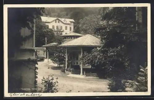 AK Gleichenberg, Strassenpartie mit Pavillons