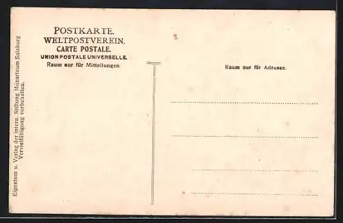 AK Salzburg, Mozarthäuschen am Kapuzinerberg